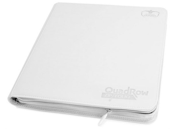 Album Quadrow 20X12 Pocket Glidelås Hvit 480 kort 35 x 33 cm XenoSkin